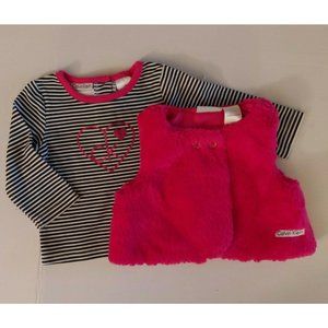 Calvin Klein 3-6 mo Baby Girl CK Shirt Pink Vest